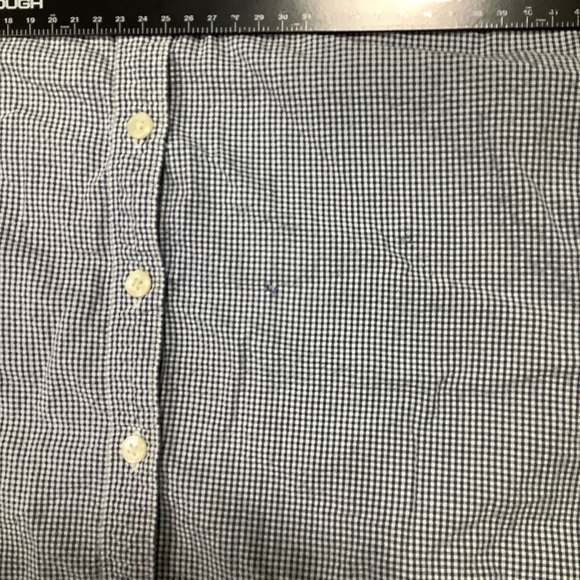 Abercrombie and Fitch Button Down Shirt Sz Medium Blue Plaid - Picture 5 of 6